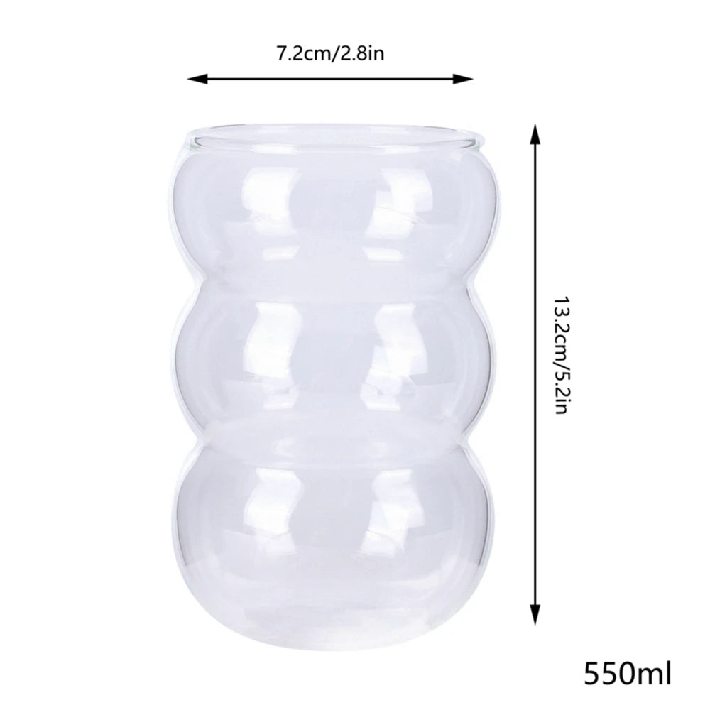 350/500/550/750ML Drinking Glasses Can Shaped Glass Cups with Bamboo Lids and Glass Straws for Beer Iced Coffee Wine Cocktail