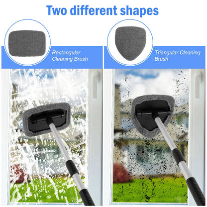Window Cleaner Brush Kit Windshield Cleaning Tools inside Interior Auto Glass Wiper with Replacement Pads Car Accessories