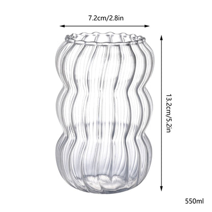 350/500/550/750ML Drinking Glasses Can Shaped Glass Cups with Bamboo Lids and Glass Straws for Beer Iced Coffee Wine Cocktail