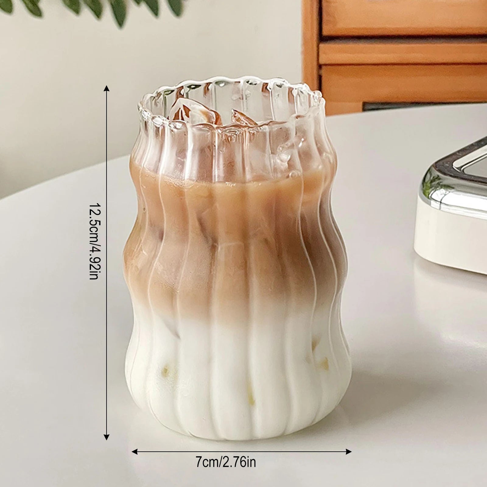 350/500/550/750ML Drinking Glasses Can Shaped Glass Cups with Bamboo Lids and Glass Straws for Beer Iced Coffee Wine Cocktail