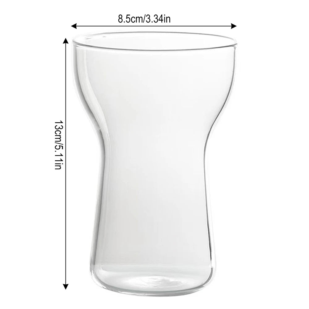 350/500/550/750ML Drinking Glasses Can Shaped Glass Cups with Bamboo Lids and Glass Straws for Beer Iced Coffee Wine Cocktail