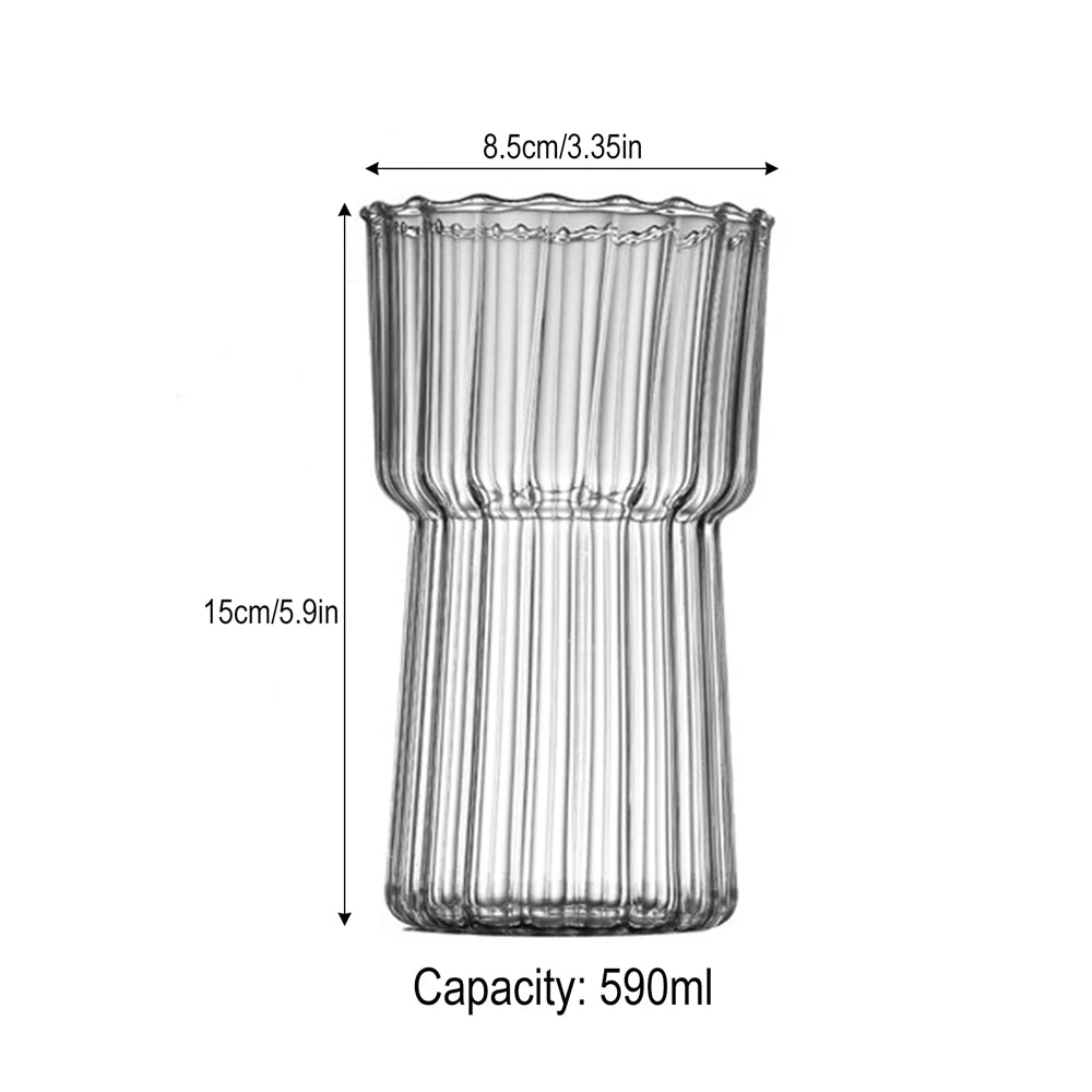 350/500/550/750ML Drinking Glasses Can Shaped Glass Cups with Bamboo Lids and Glass Straws for Beer Iced Coffee Wine Cocktail