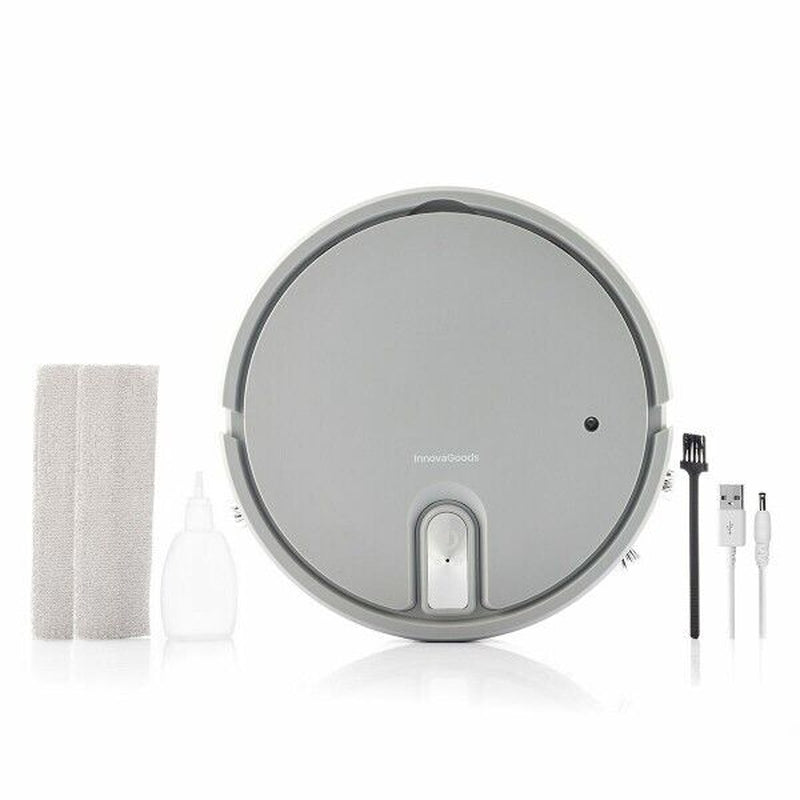 Robot Aspirapolvere Lava Pavimenti per Pulizia 5 in 1 Lucida Disinfetta Luce Uv