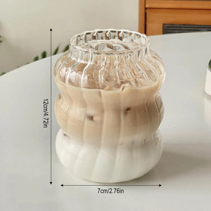 350/500/550/750ML Drinking Glasses Can Shaped Glass Cups with Bamboo Lids and Glass Straws for Beer Iced Coffee Wine Cocktail