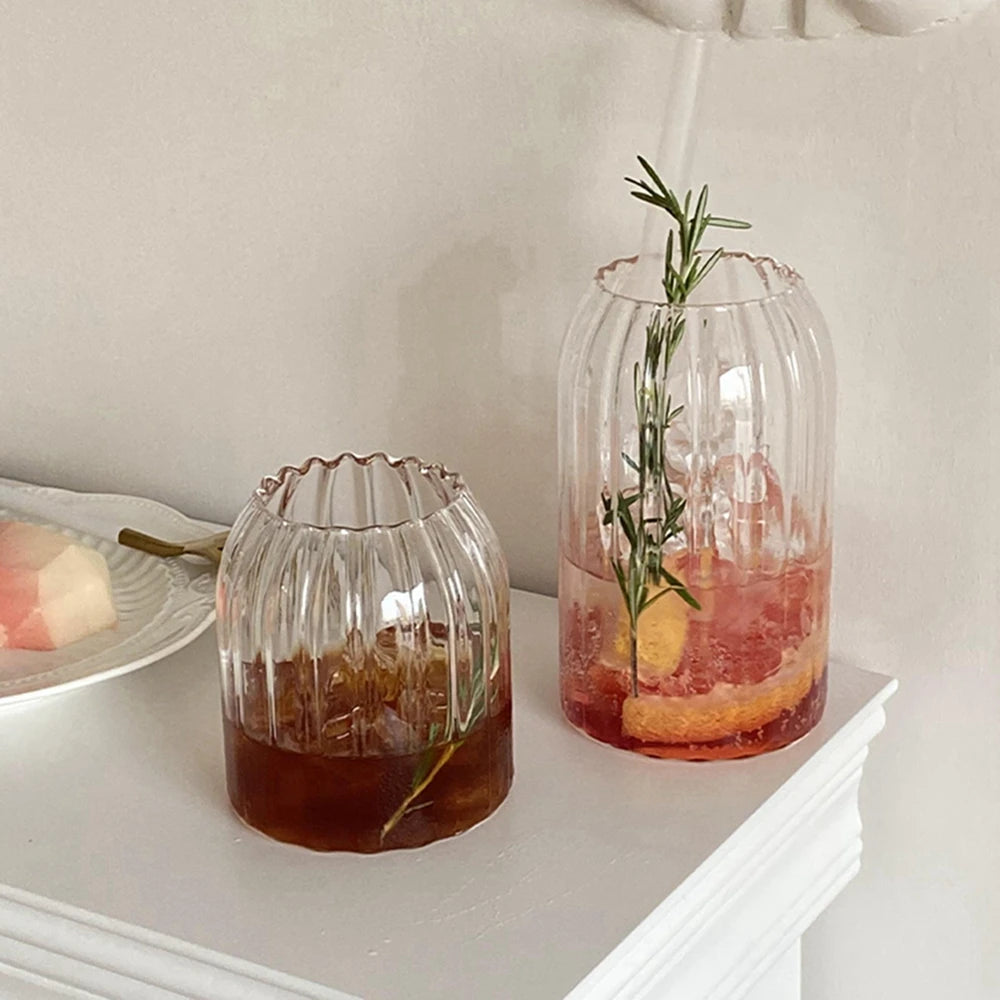 350/500/550/750ML Drinking Glasses Can Shaped Glass Cups with Bamboo Lids and Glass Straws for Beer Iced Coffee Wine Cocktail