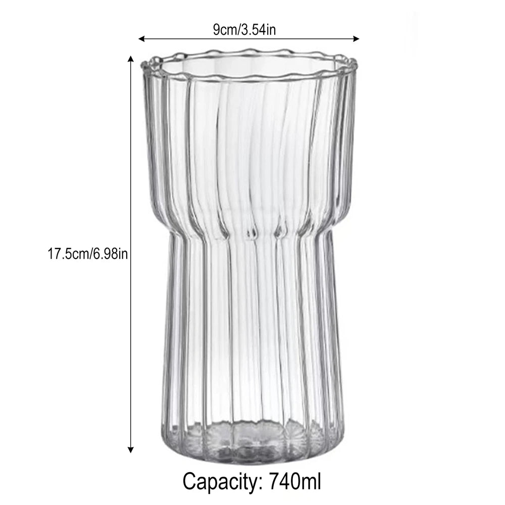 350/500/550/750ML Drinking Glasses Can Shaped Glass Cups with Bamboo Lids and Glass Straws for Beer Iced Coffee Wine Cocktail