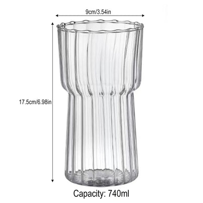 350/500/550/750ML Drinking Glasses Can Shaped Glass Cups with Bamboo Lids and Glass Straws for Beer Iced Coffee Wine Cocktail